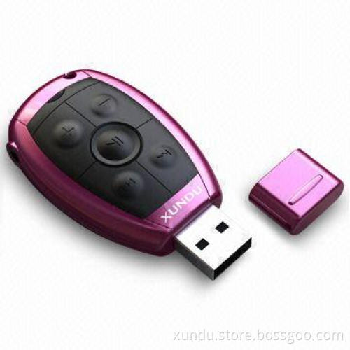 Flash MP3 Player with Appearance and Design Patent, Supports MP3 and WMA Audio Formats